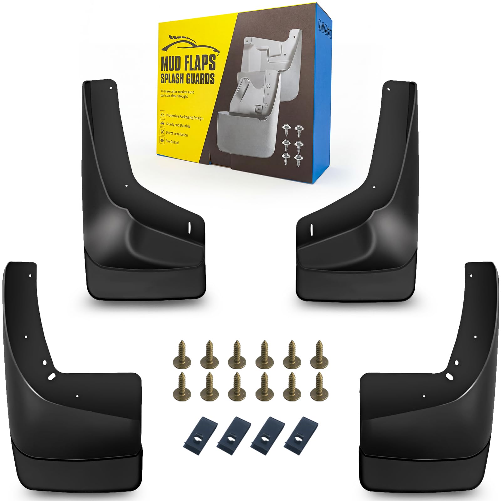 Mud Flaps Fit for 01-06 Chevy Avalanche 1500/2500 Silverado 1500HD/3500 Suburban 2500 Tahoe 99-06 GMC Sierra 3500 1500 HD Yukon/XL 1500 Dedicated Mudguard for Four Seasons Universal Protection