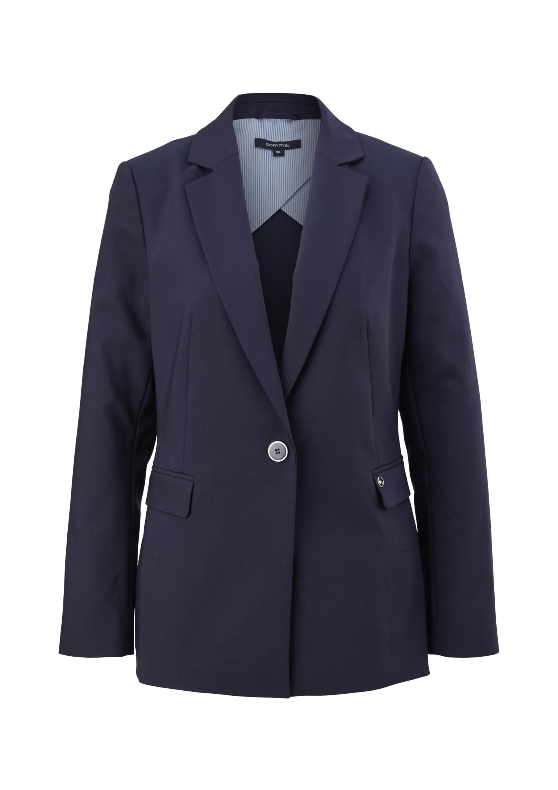 Comma Taillierter Blazer aus Baumwollmix
