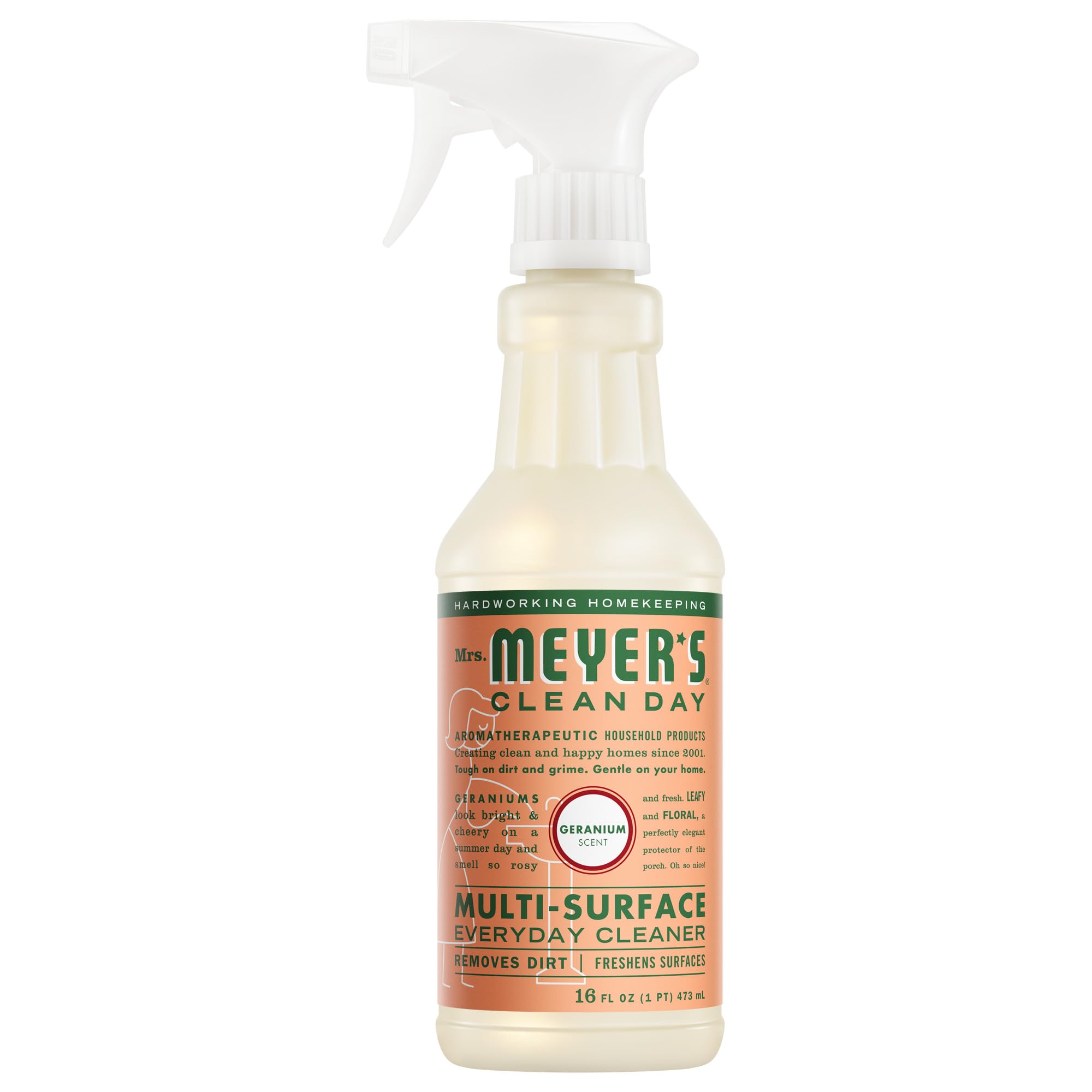 MRS. MEYER'S CLEAN DAY All-Purpose Cleaner Spray, Geranium, 16 fl. oz