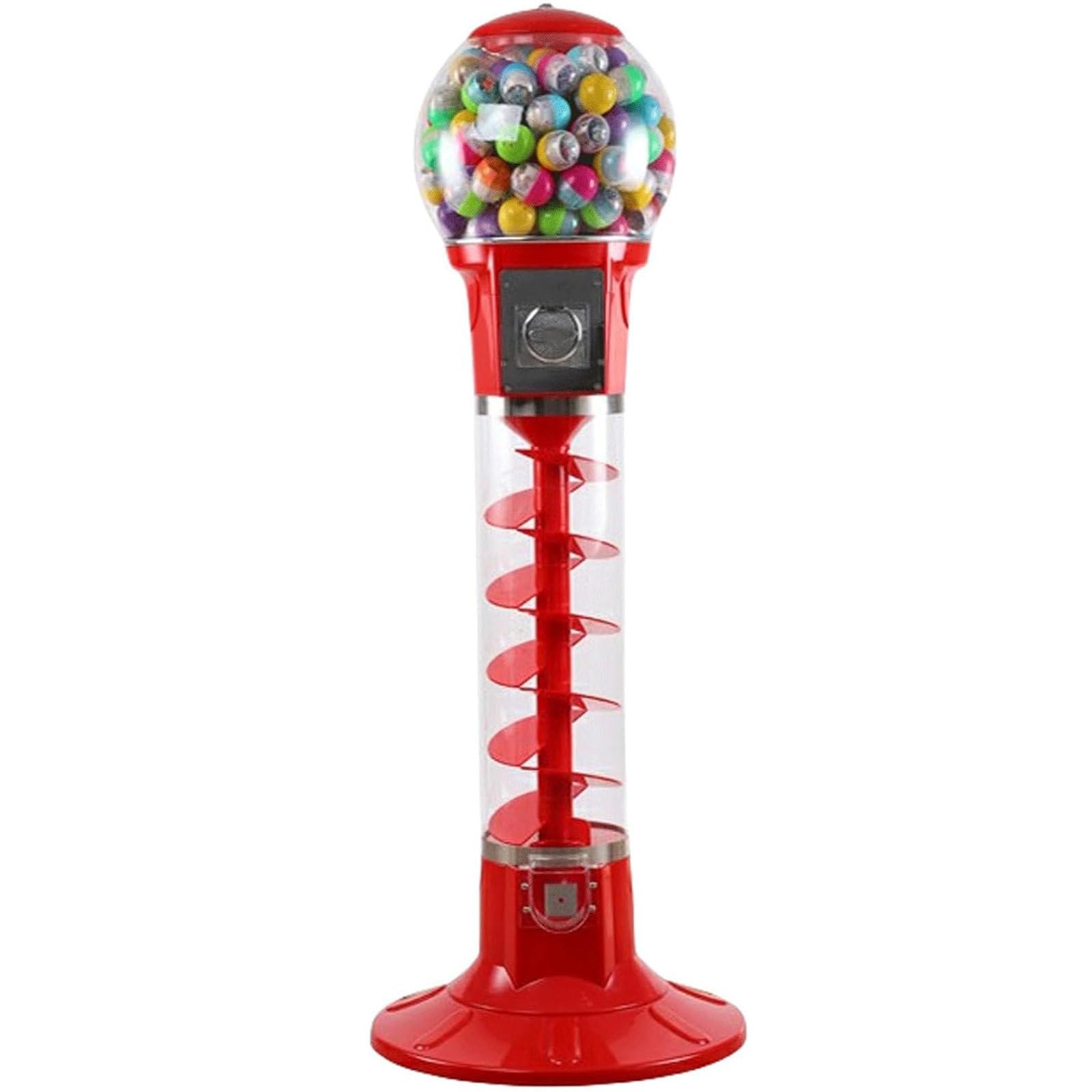 XueFulxion Spiral Gumball Machine,Large Helix Dispenser - Perfect for shopping mall atriums,cinema lobbies,and corporate marketing events as an eye-catching interactive attraction Red