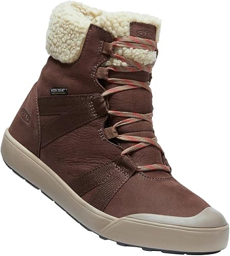 KEEN Botas Elle de invierno con aislamiento impermeable a media pantorrilla para mujer