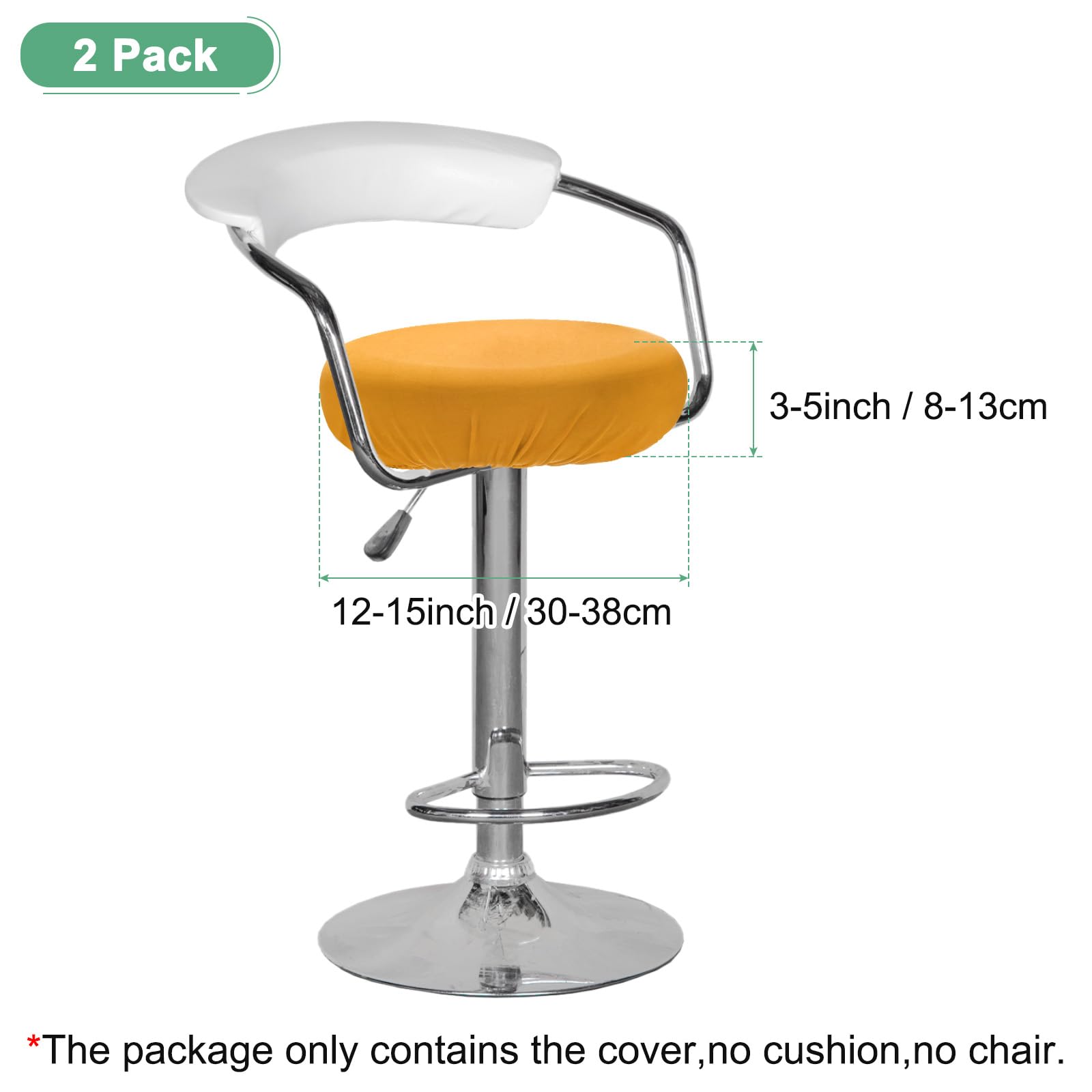 M METERXITY 2-Pack Bar Stool Covers Round - Image 3