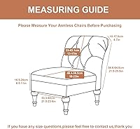 Vista 4 de Funda para Silla Sin Brazos Eco-Ancheng Desmontable Fundas para Sillas Decorativas Sin Brazos Lavables Funda para Silla Deslizante Sin Brazos Funda