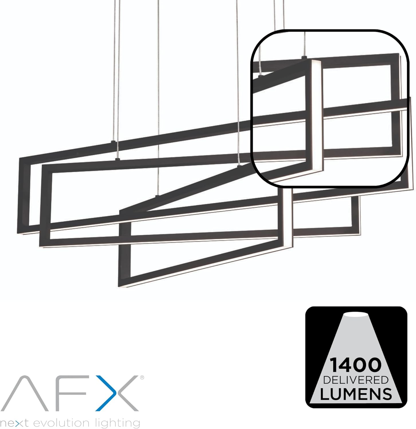 Cole Pendant - LED 36W - 3900 Lm - 120V - Black