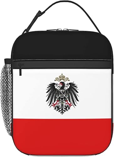 Bolsa de almuerzo reutilizable con bandera del imperio alemán, bolsa de almuerzo aislada, bolsa de mano con asa desmontable, lonchera para comida