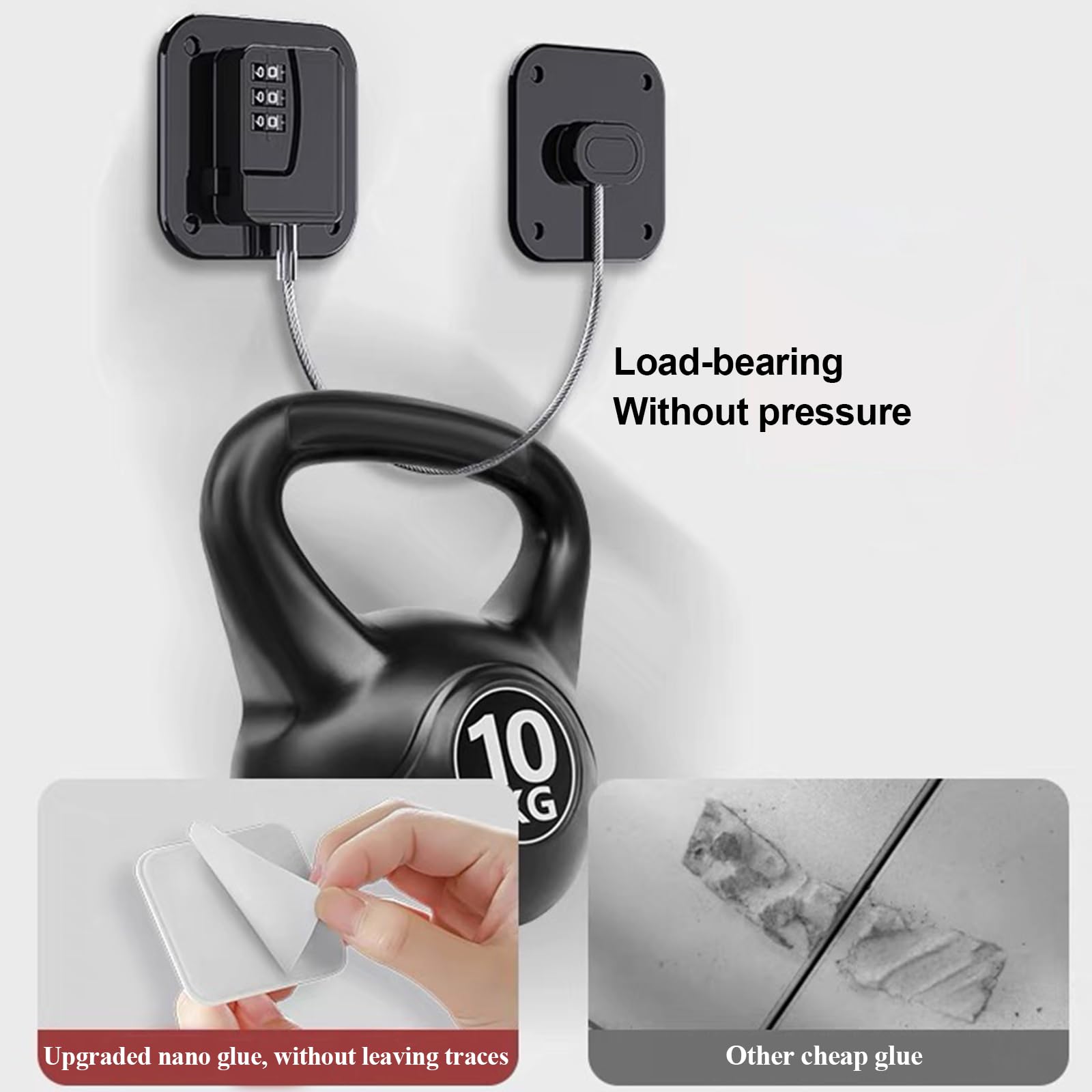 Cerraduras de seguridad para armarios de seguridad para niños, cerradura de combinación para armarios, cajones, refrigeradores (negro, 2 unidades)