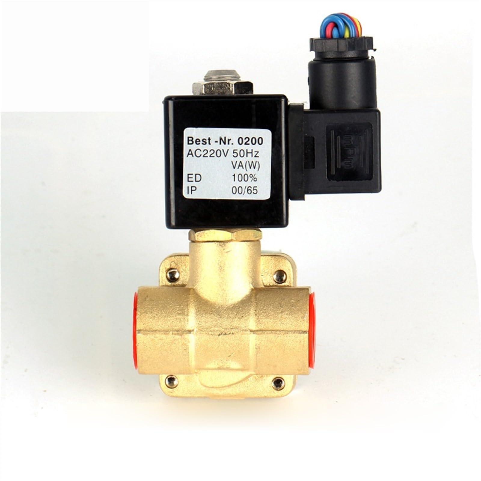 QEFHSVVZE 1/2inch N/C Brass Operating High Pressure Solenoid Valve DC12V DC24V AC220V 110V for Water 16bar 1Pcs(Bsp-240vac,0927200-EPDM)