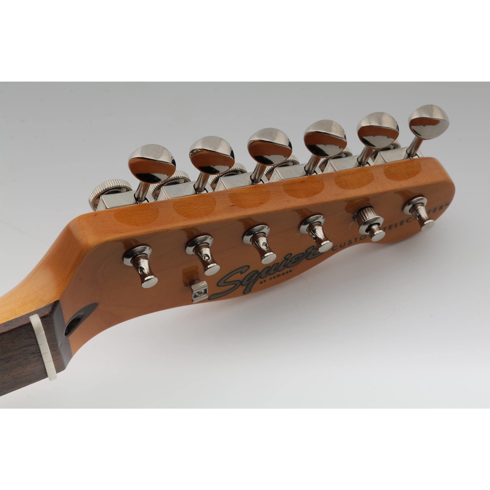 Musiclily Pro 6 in Linea Vintage Meccaniche Autobloccanti per Chitarra Elettrica Squier Classic Vibe Strat Tele, Nichel Bottone Ovale