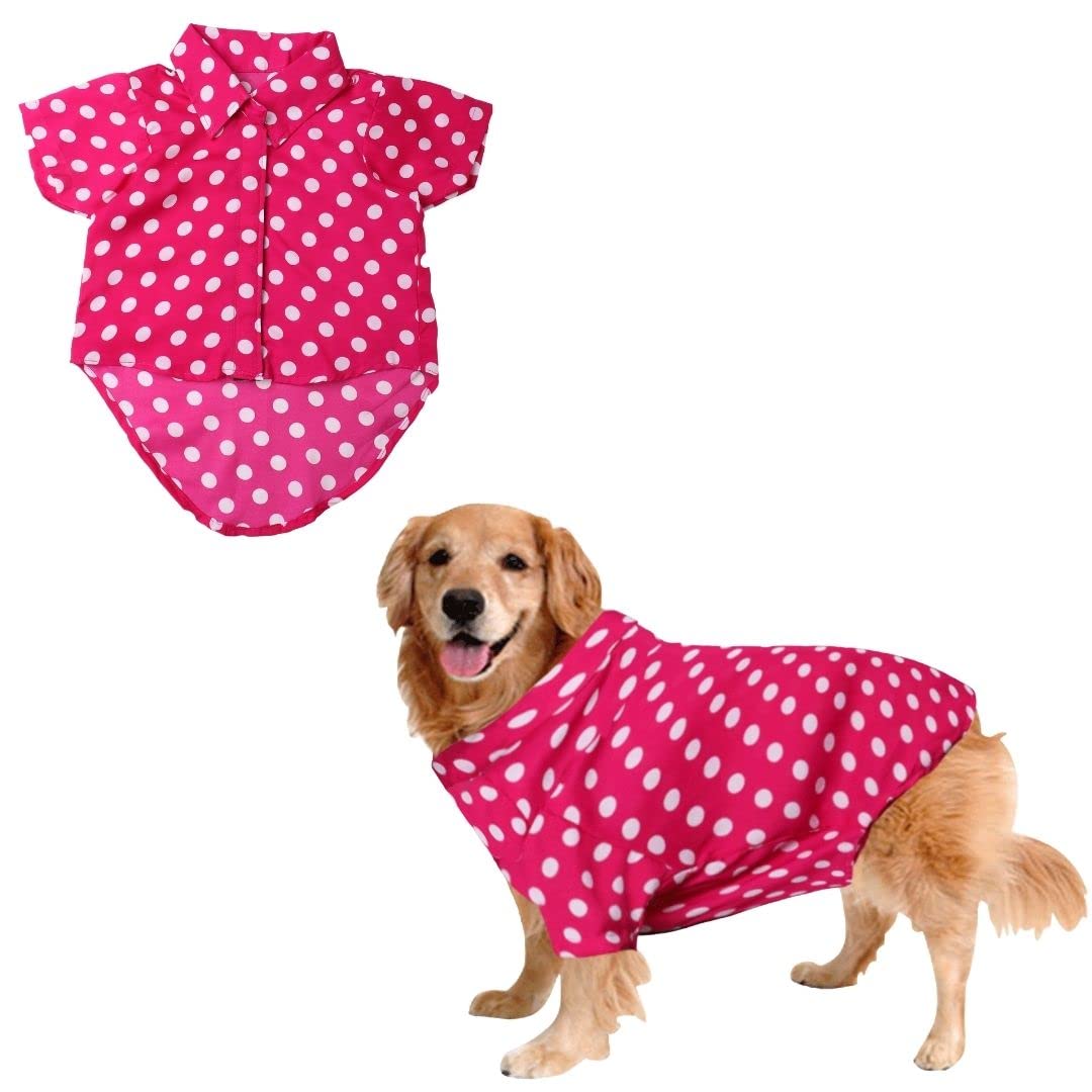Sage Square Funky Soft Material Dog Shirt | Cool/Funky Print Pet | Soft Light Weight | Comfortable & Breathable Dog Clothing | Trendy Vest Outfit (Polka Pink) (XSmall - 12inch) (B0B683SD2Y) Amazon Price History, Amazon Price Tracker