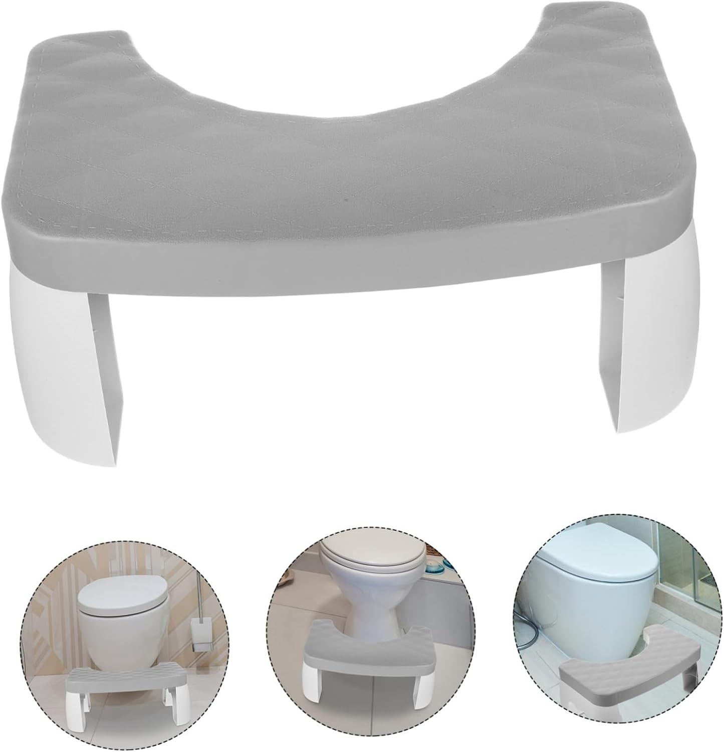 Bathroom Toilet Step Stool Plastic Safety Aid for Adults Teens