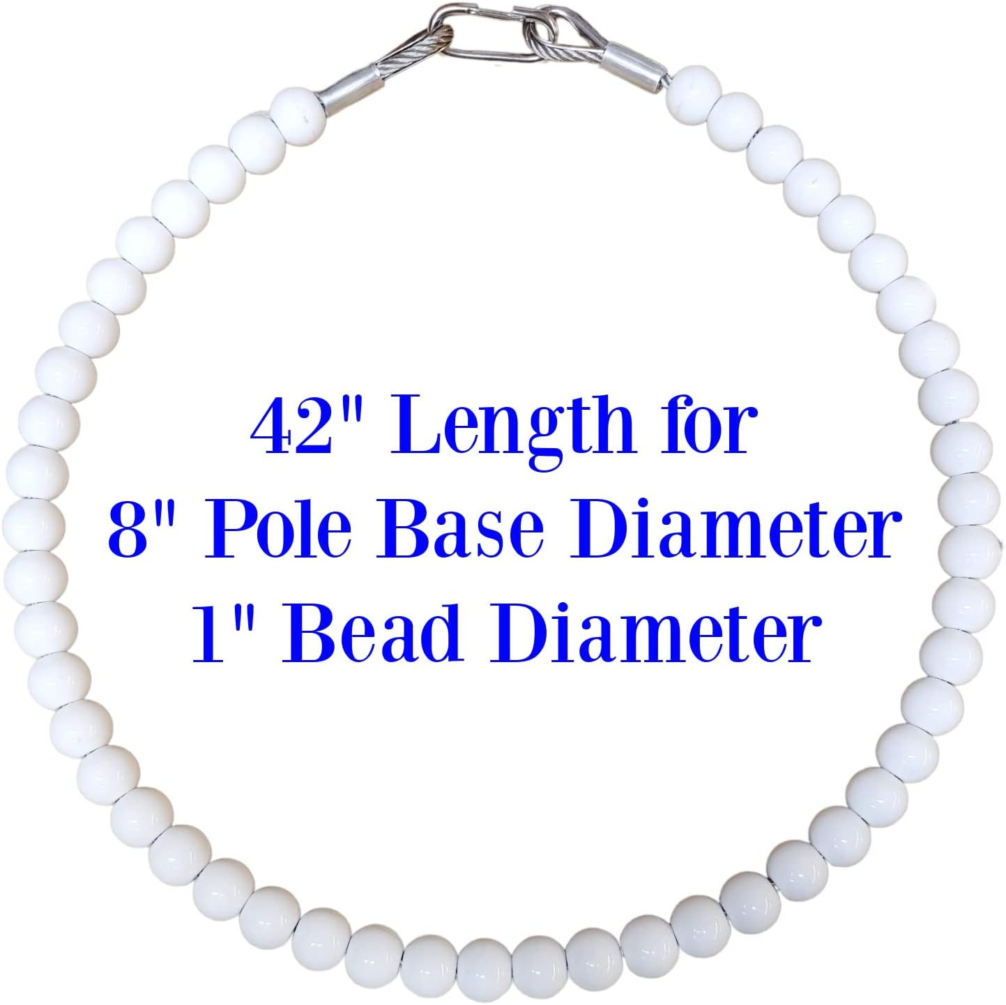Flagpole Retainer Ring Stainless Steel Beaded Halyard