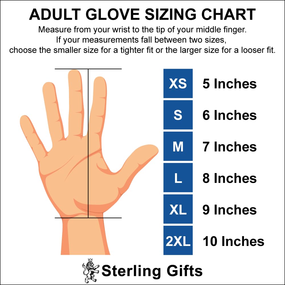 Sterling Gifts Usher Sanctuary Gloves With Cross White SM to XXLarge (Large)