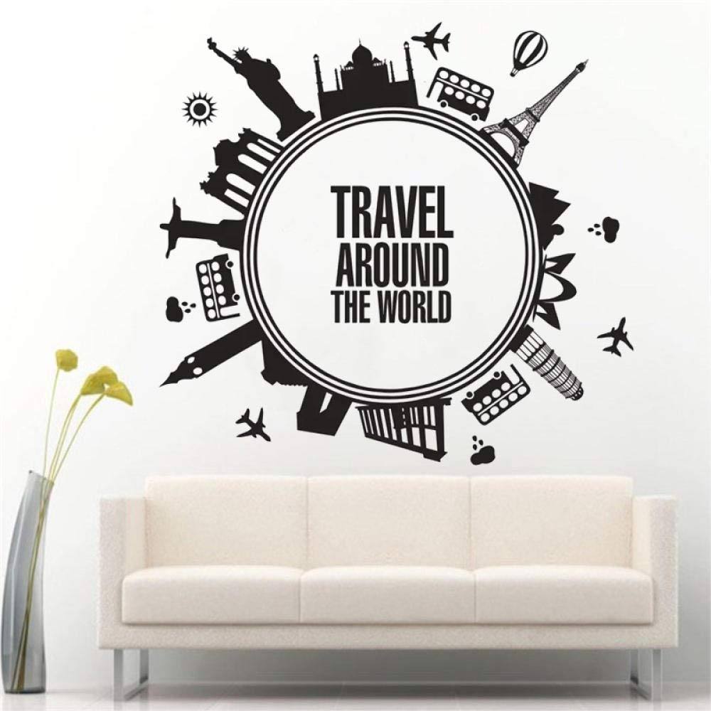 Buy HAOTING Sticker Wall Decal Art Perjalanan Di Seluruh Dunia Gaya