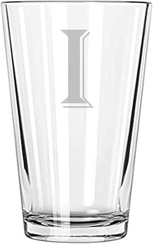 Vaso de cerveza 16 oz pinta Monograma (I)