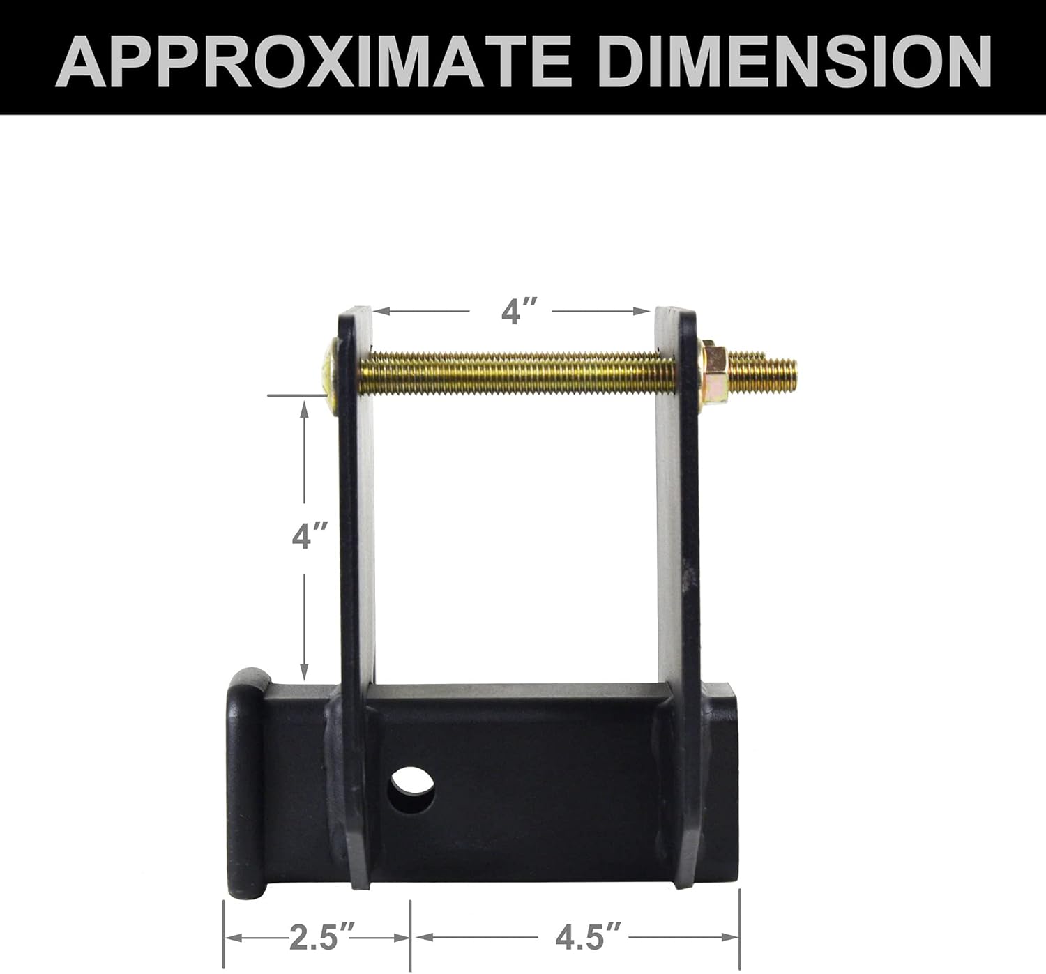 Trailer Hitch 863803 RV Bumper Hitch Receiver Adapter, 2-inch Receiver, Fits 4-inch Square RV Rear Bumpers, Hitch Pin Kit Included