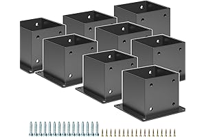 8pc 4 x 4 Post Base Wood Post Anchor