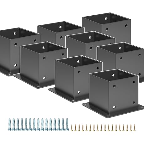 8pc 4 x 4 Post Base Wood Post Anchor