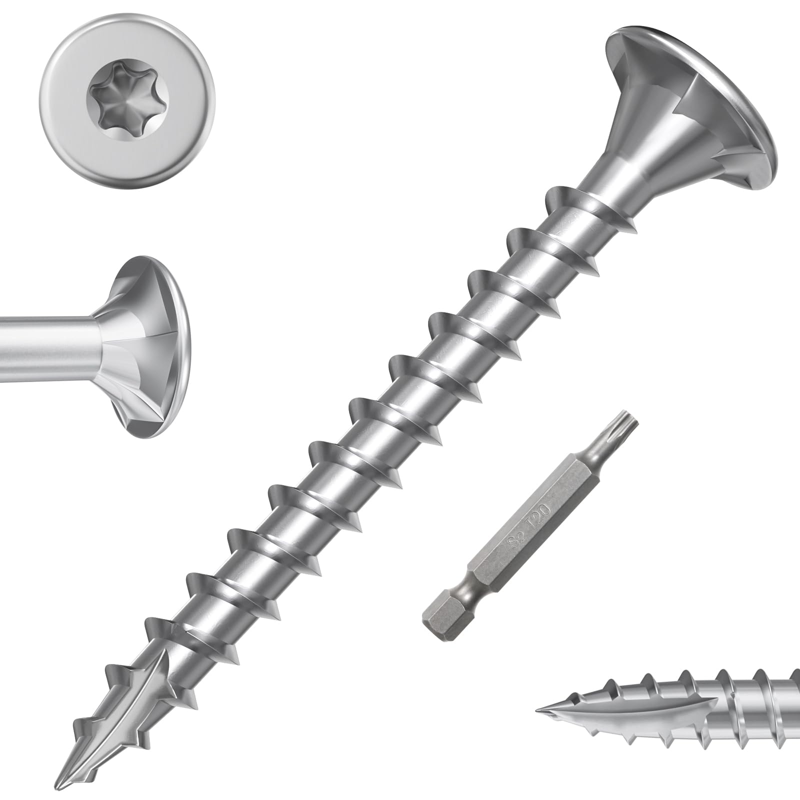 Stainless Steel Deck Screws - 150 Pack #10 x 2 -23