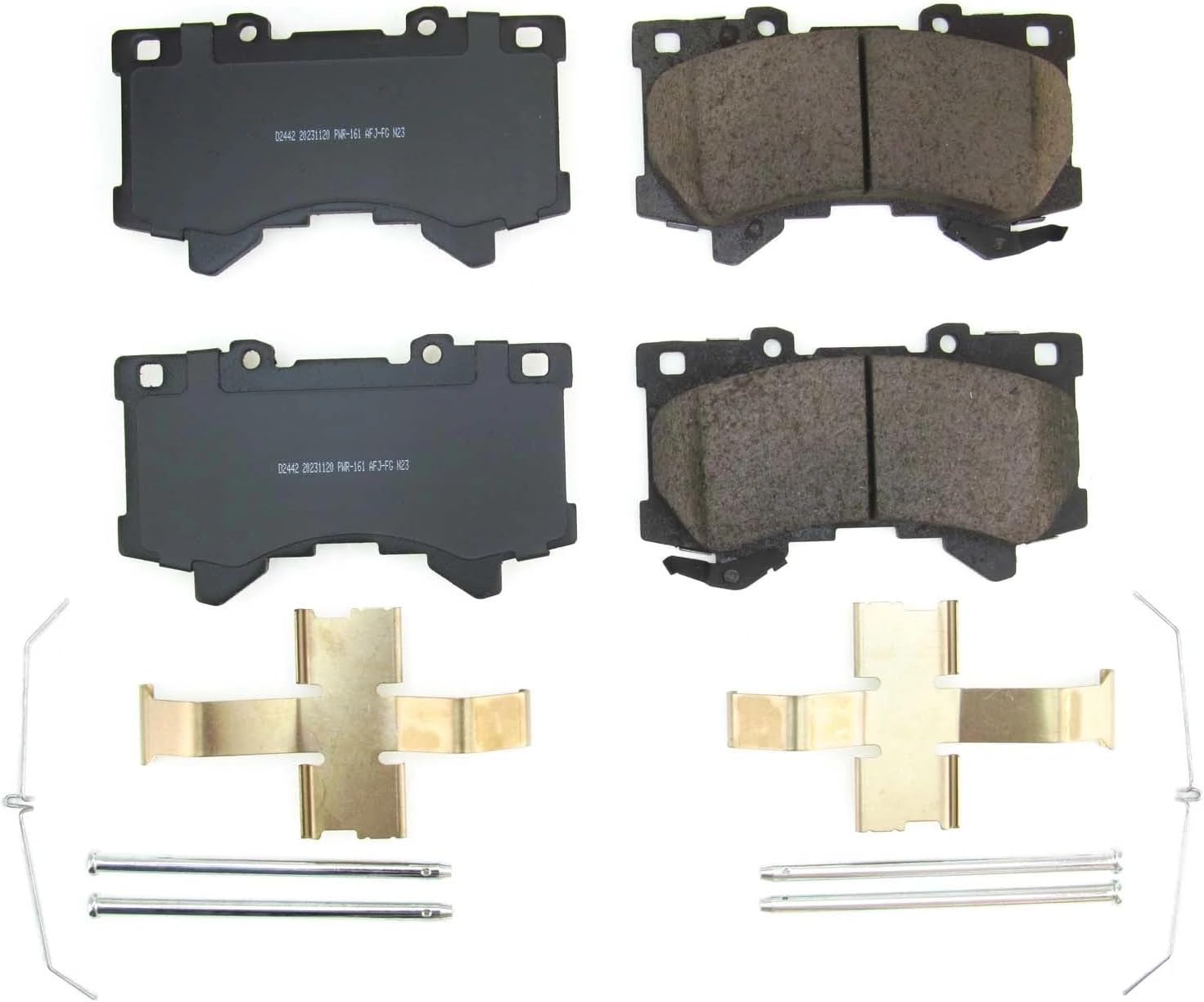 PowerStop Front Brake Pads For Lexus GX550 2024-25 |LX600 2022-25 |LX700h 2025 |Toyota 4Runner 2025 |Land Cruiser 2024-25 - Z17 Ceramic Brake Pads With Installation Hardware, 17-2442