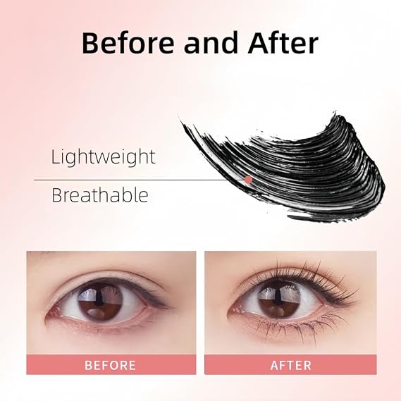 Black Tiny Brush Mascara for Lower/Fine Lashes/Sparse Eyelashes, Without Smudging, Waterproof, No Clumping, Long lasting, Natural