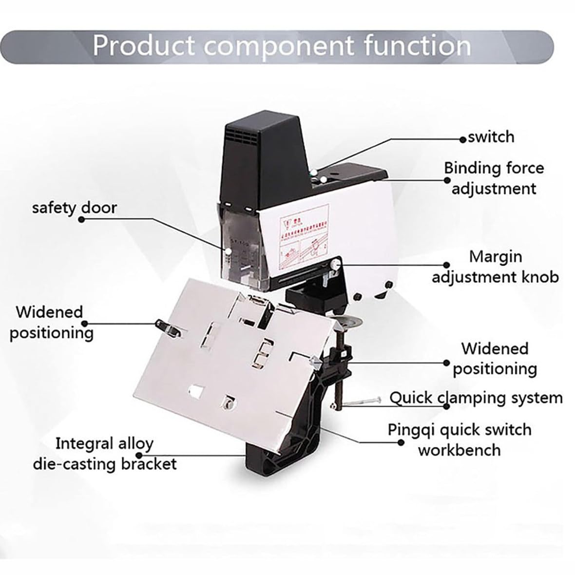 Grapadora Eléctrica De Escritorio SJdoPulse, Máquina De Encuadernación Totalmente Automática, 2-50 Hojas, 100 mm, 60 Clavos/Min, 210 Grapas, A3 Plegado, 220V, 800W