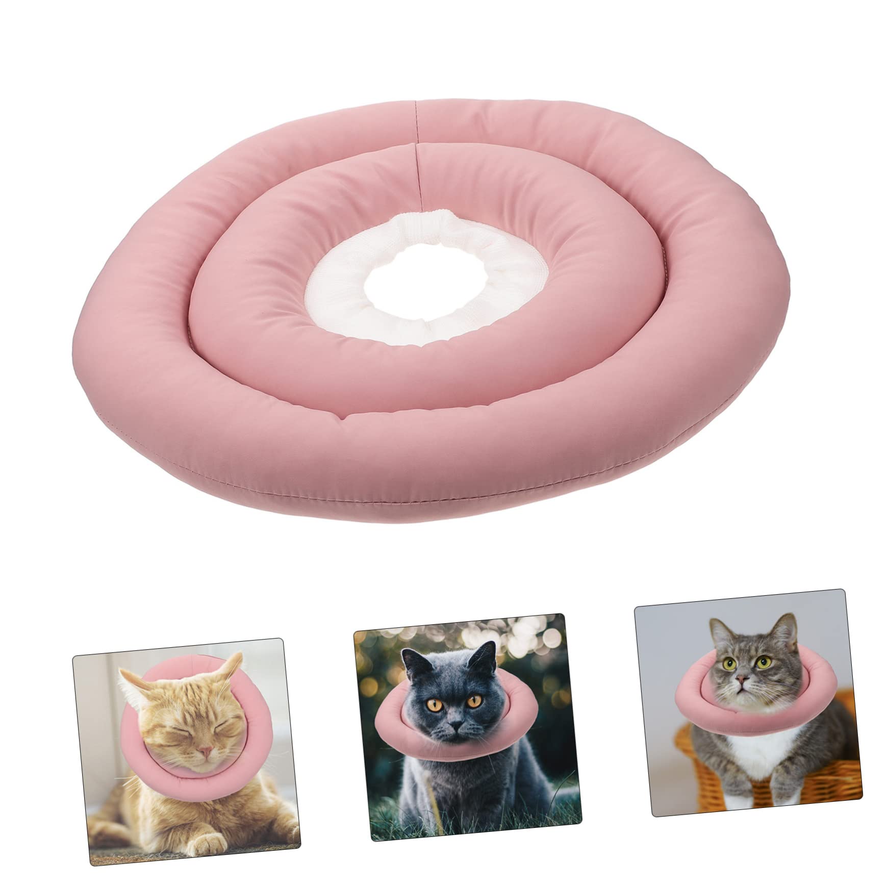 Happyyami 3pezzi Collare Elisabettiano Per Gatti Collare Recupero Antileccamento Protezione Completa Per Ferite e Stitche Comfort e Facilità Uso