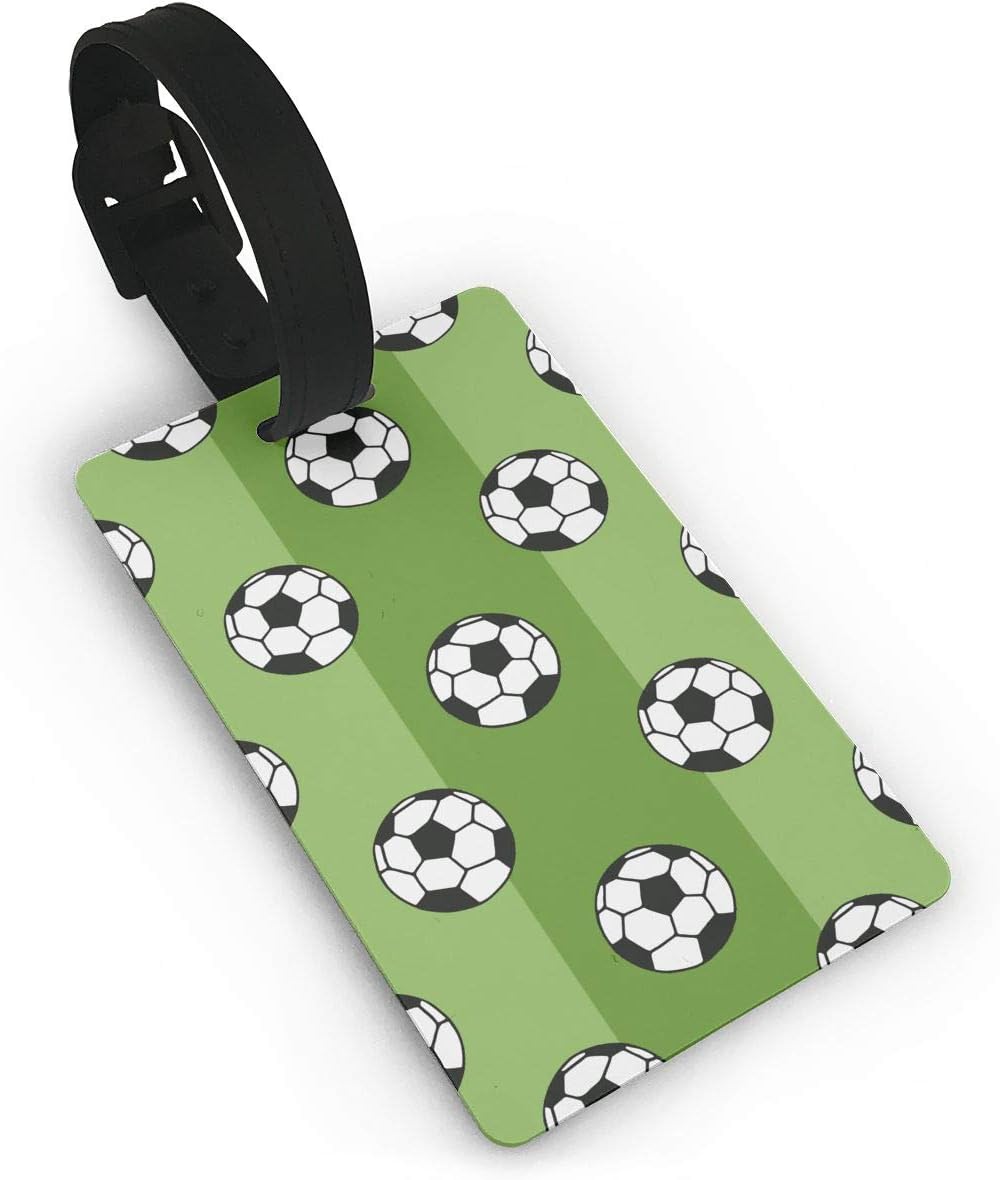 HUZK Soccer Ball Travel Luggage Tag Printed Employee's Card