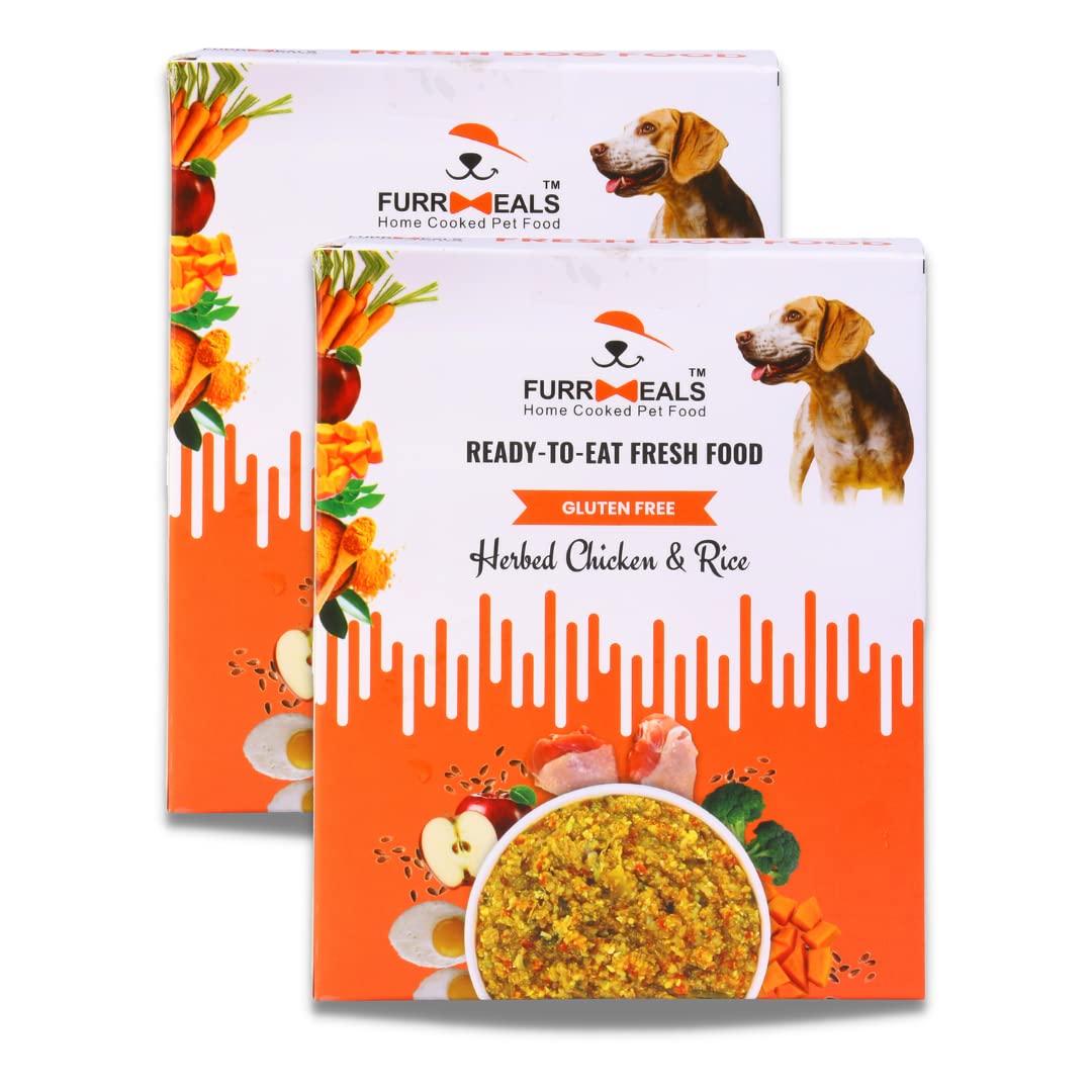 FurrMeals Wet Dog Food | Herbed Chicken and Rice | Pack of 2 x 400g I All Breed | Gluten Free I Preservative Free | Ready-to-Eat Fresh Dog Food (B095YTVY87) Amazon Price History, Amazon Price Tracker