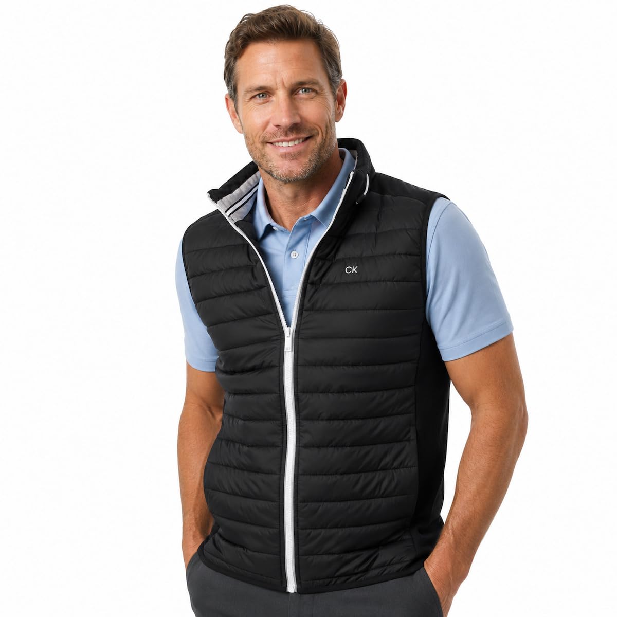 Calvin Klein 2026 Gilet da golf scaldacollo ibrido da uomo