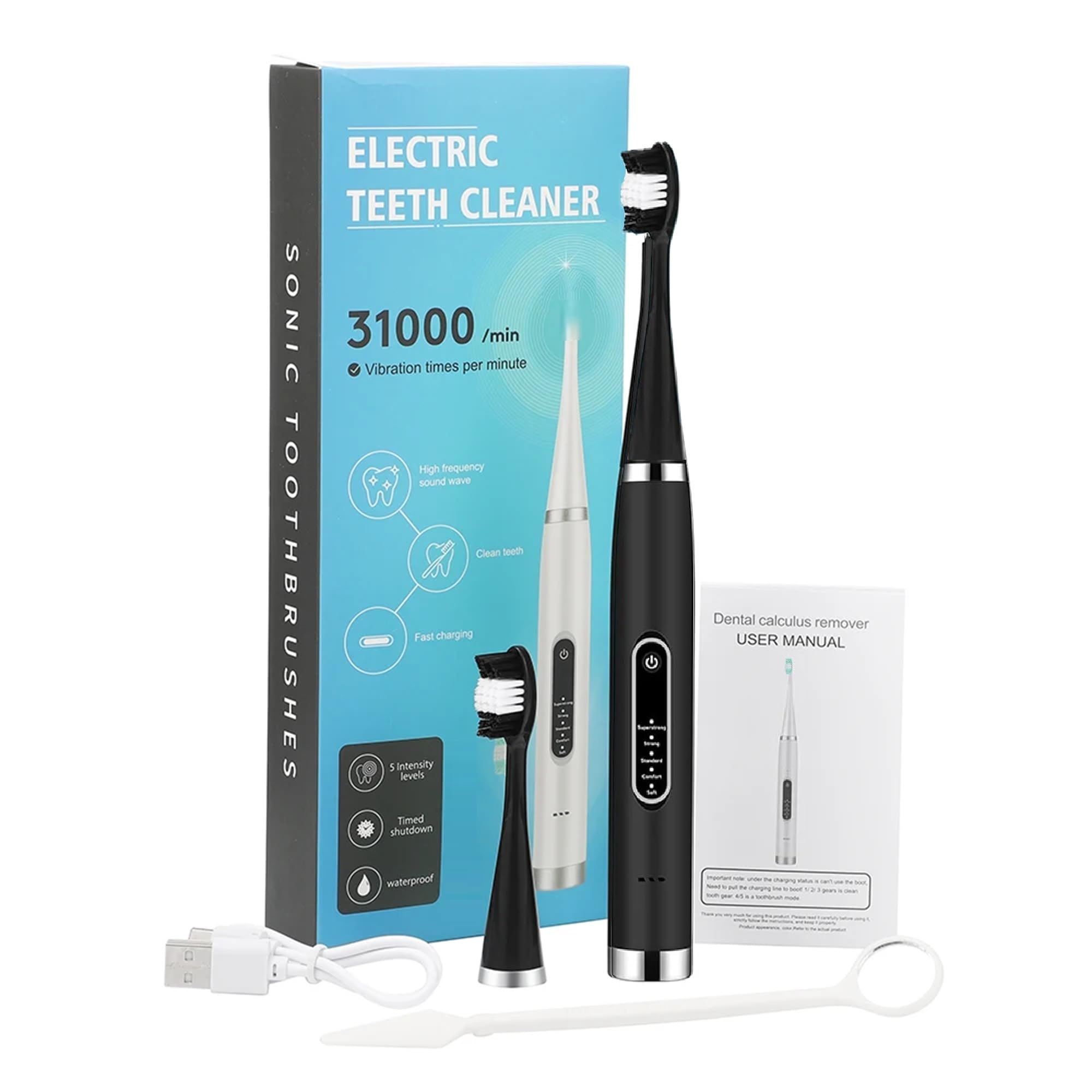 Travel Dental Care Kit Tooth Cleaning Tool for Home Use, Sonic Toothbrush, Cleaning Tool for Men Women Kids and Pet Care, Protect Your Dental Health-image-38