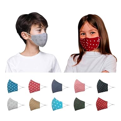 Kawach Face Mask for Kids (Product of IIT Delhi Startup) | Reusable and Washable | 99% Filtration| Cotton Protective Mask | Fashionable and Reversible (Assorted)