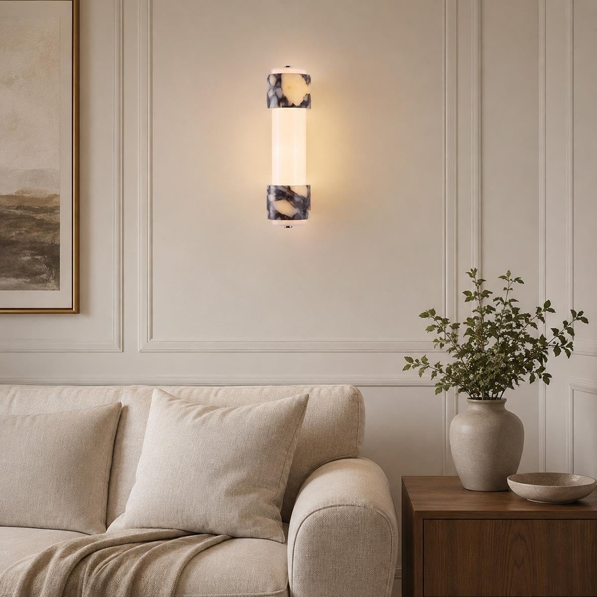 Kinkiety ścienne z alabastru, lamp ściennych z naturalnego marmuru