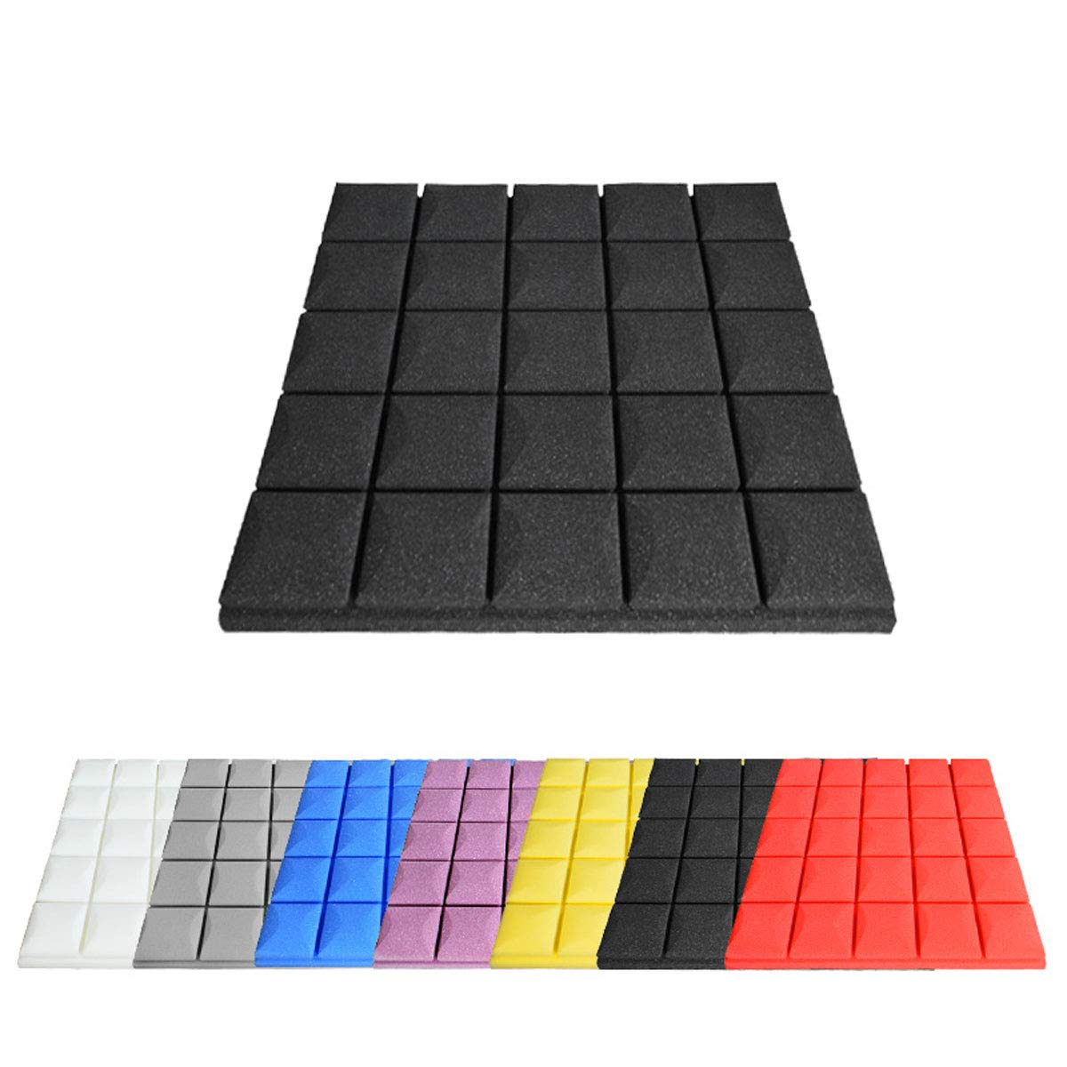 50x50x3cm Panels absorción de Sonido Estudio de Espuma Acústica Absorcion Insonorización Ignífugo 10 Pack(Color:Amarillo)