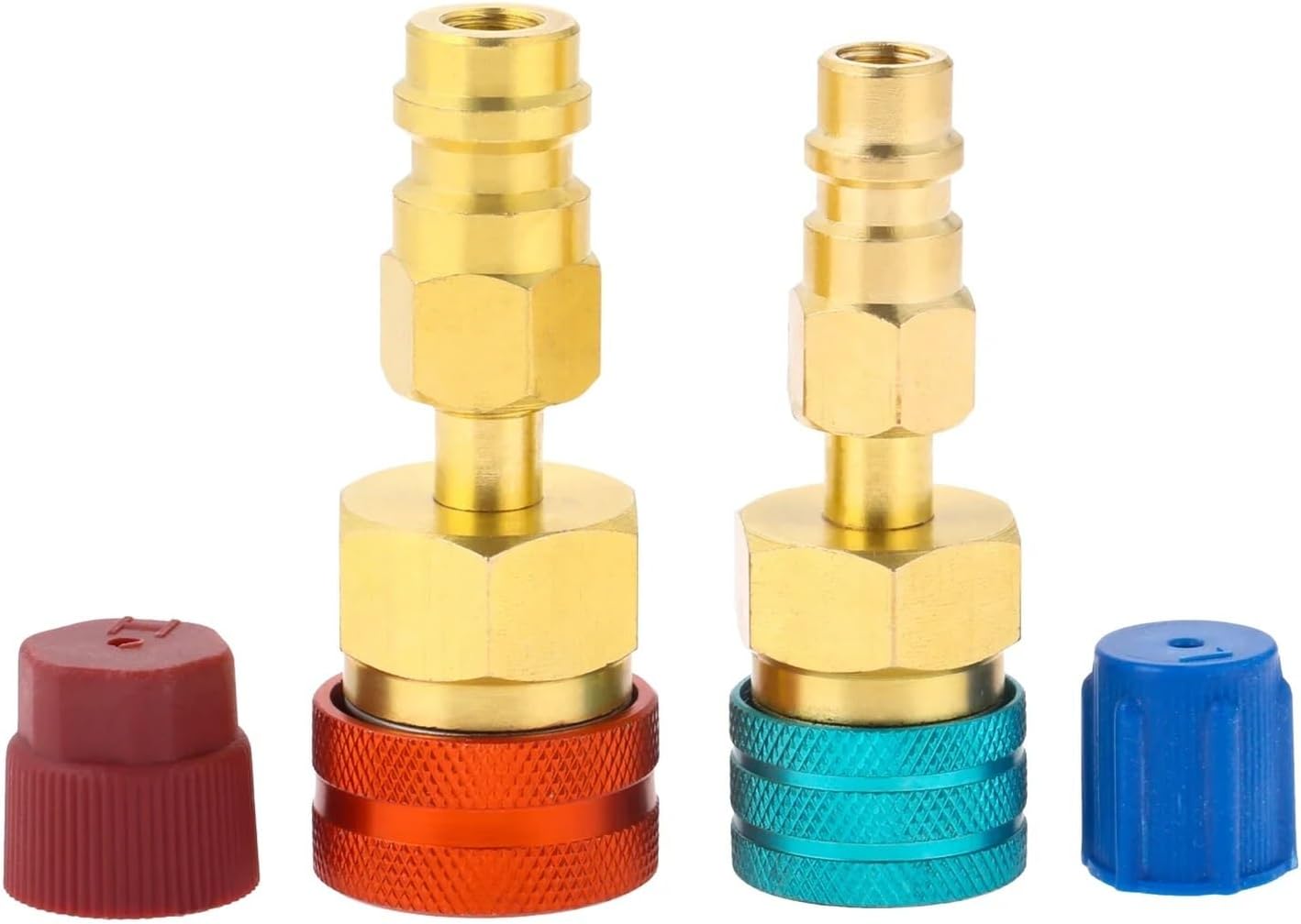 R1234YF High/Low Side Quick Couplers Kit To R134A Conversion Connectors for A/C Charging Hose