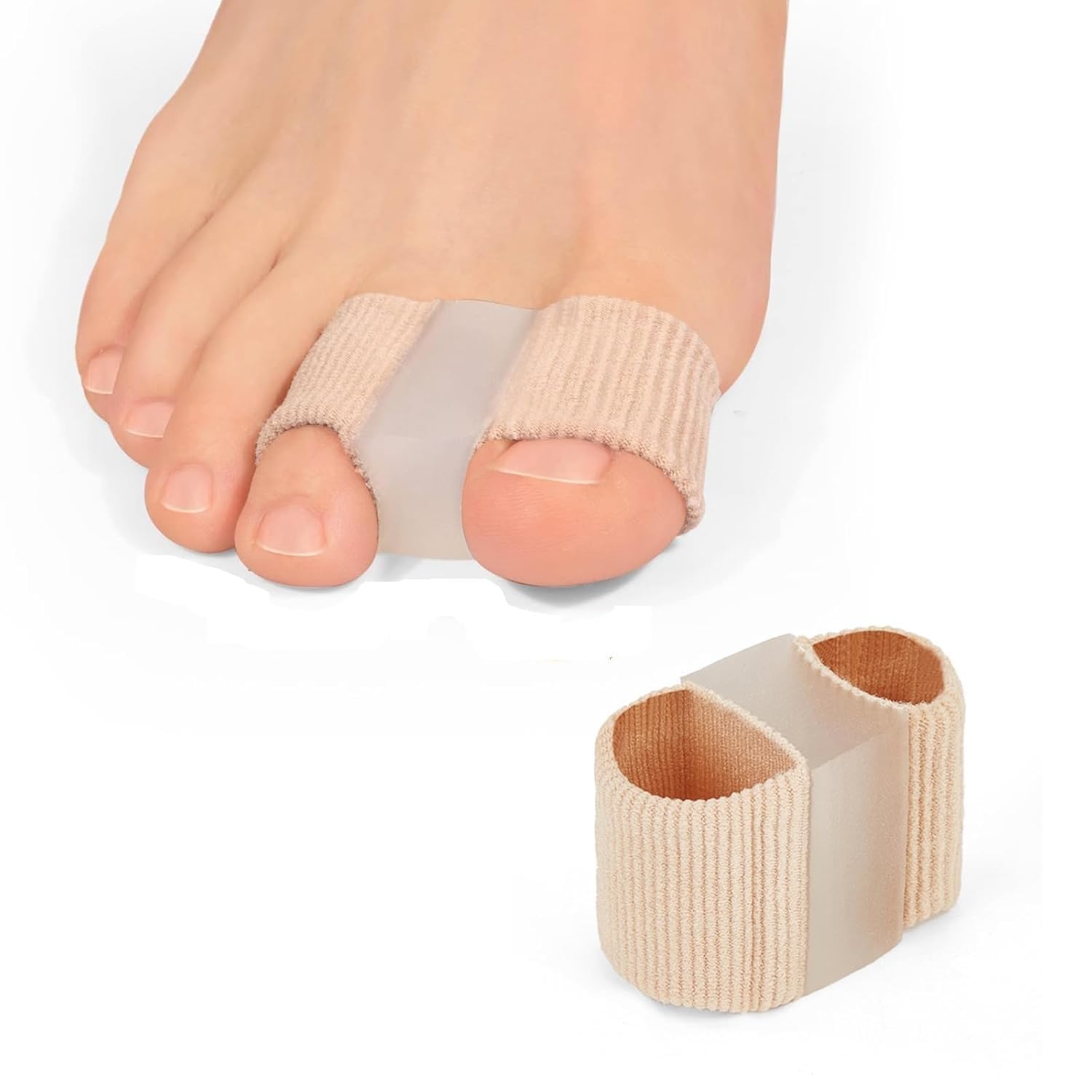 Bunions Gel Toe Separators for Overlapping Toes – Breathable Fabric Bunion Corrector with Soft Gel Lining, Double Loop Design Toe Alignment – Pain Relief for Men & Women (1pcs, L size)-picture-44