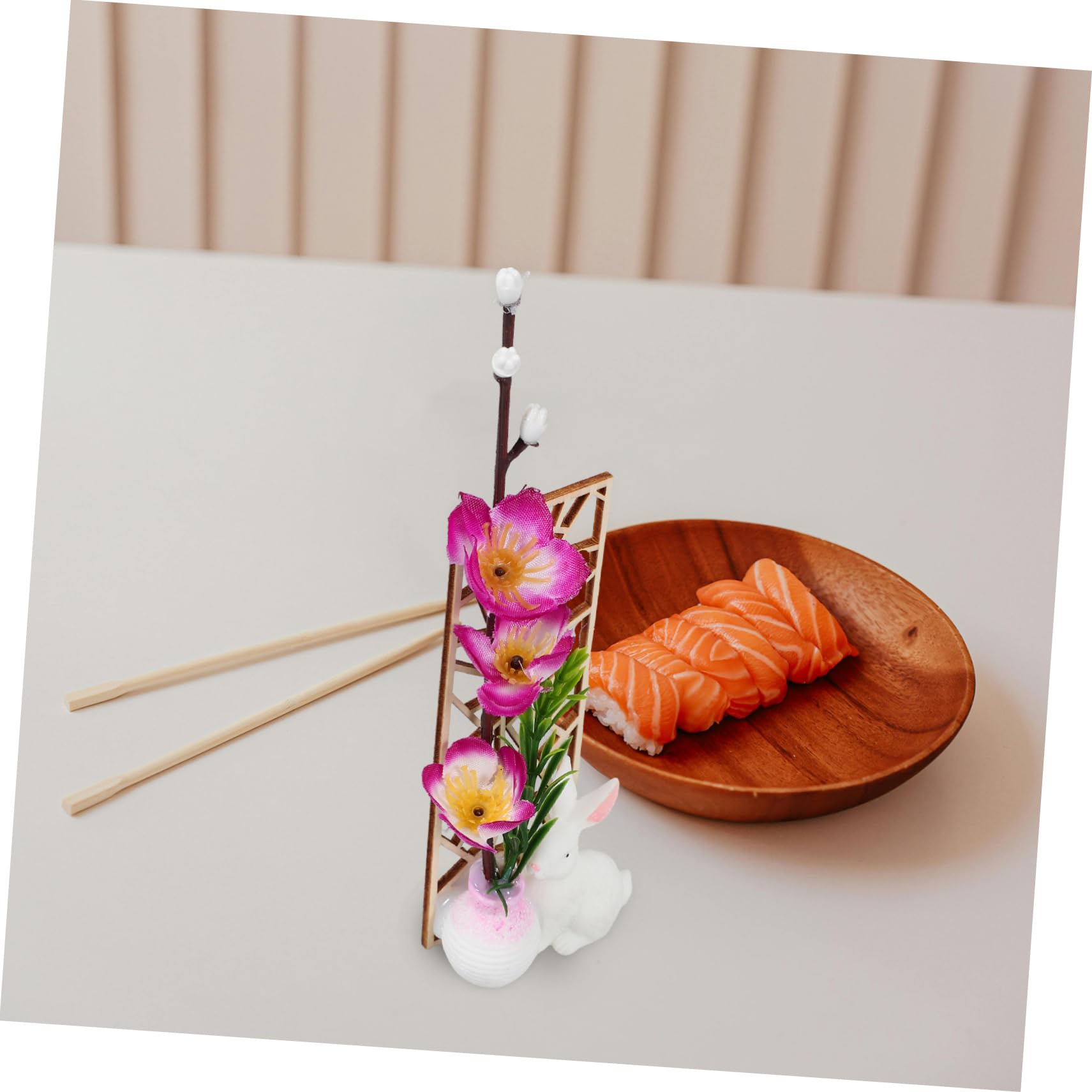 Cabilock 5 Piezas Presentación De Sashimi Decoración De Flores Artificiales Plato De Sashimi Flor Adorno De Plato Decoración De Plato De Sushi Plantas De Acuario Artificiales El Plastico