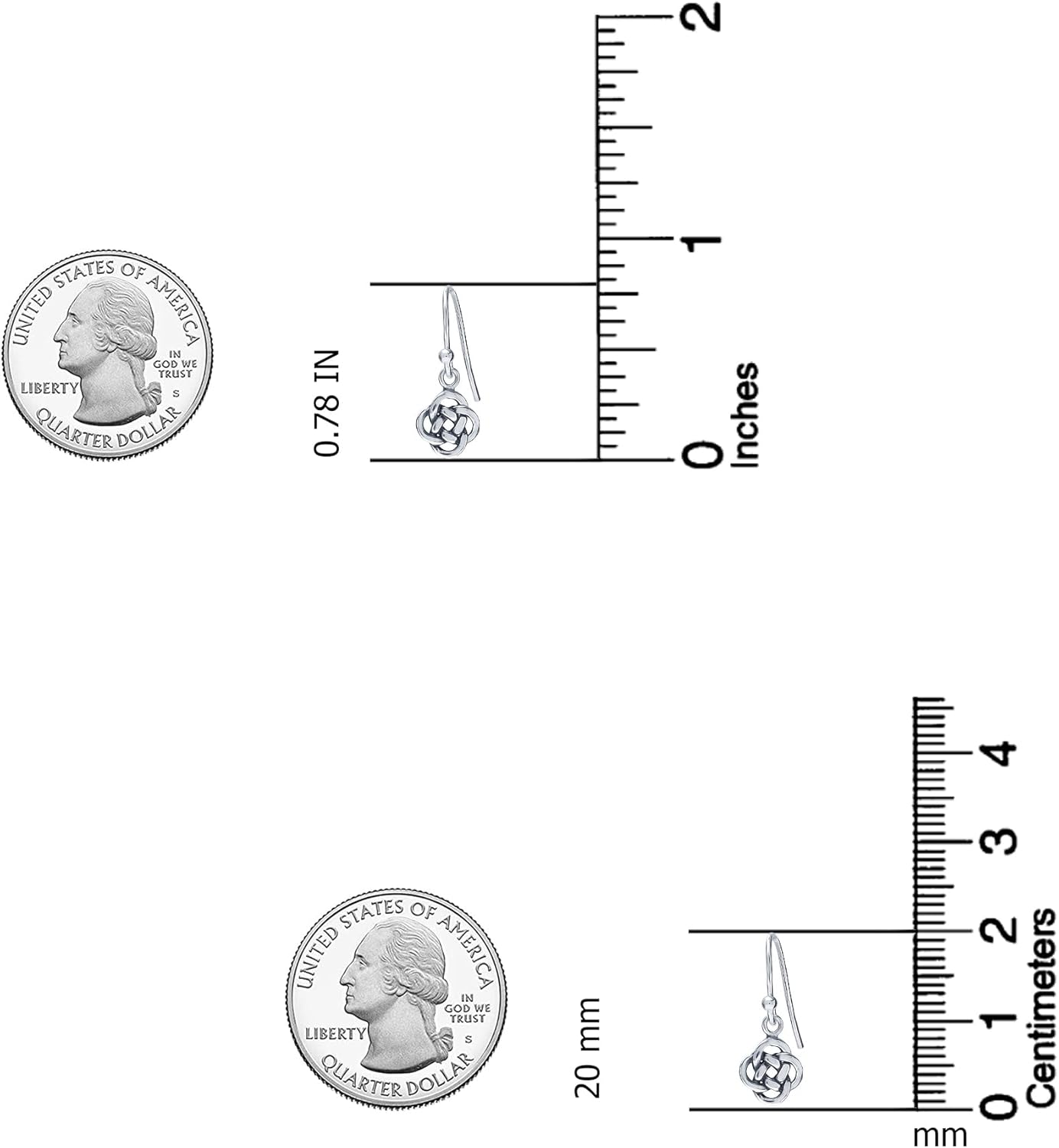 LeCalla 925 Sterling Silver Drop Earrings | Lightweight Elephant Earrings for Women | Dangling Hook Earrings Drop Dangle | Handmade Infinity Knot Dangle Earrings Jewelry Gifts - Image 5