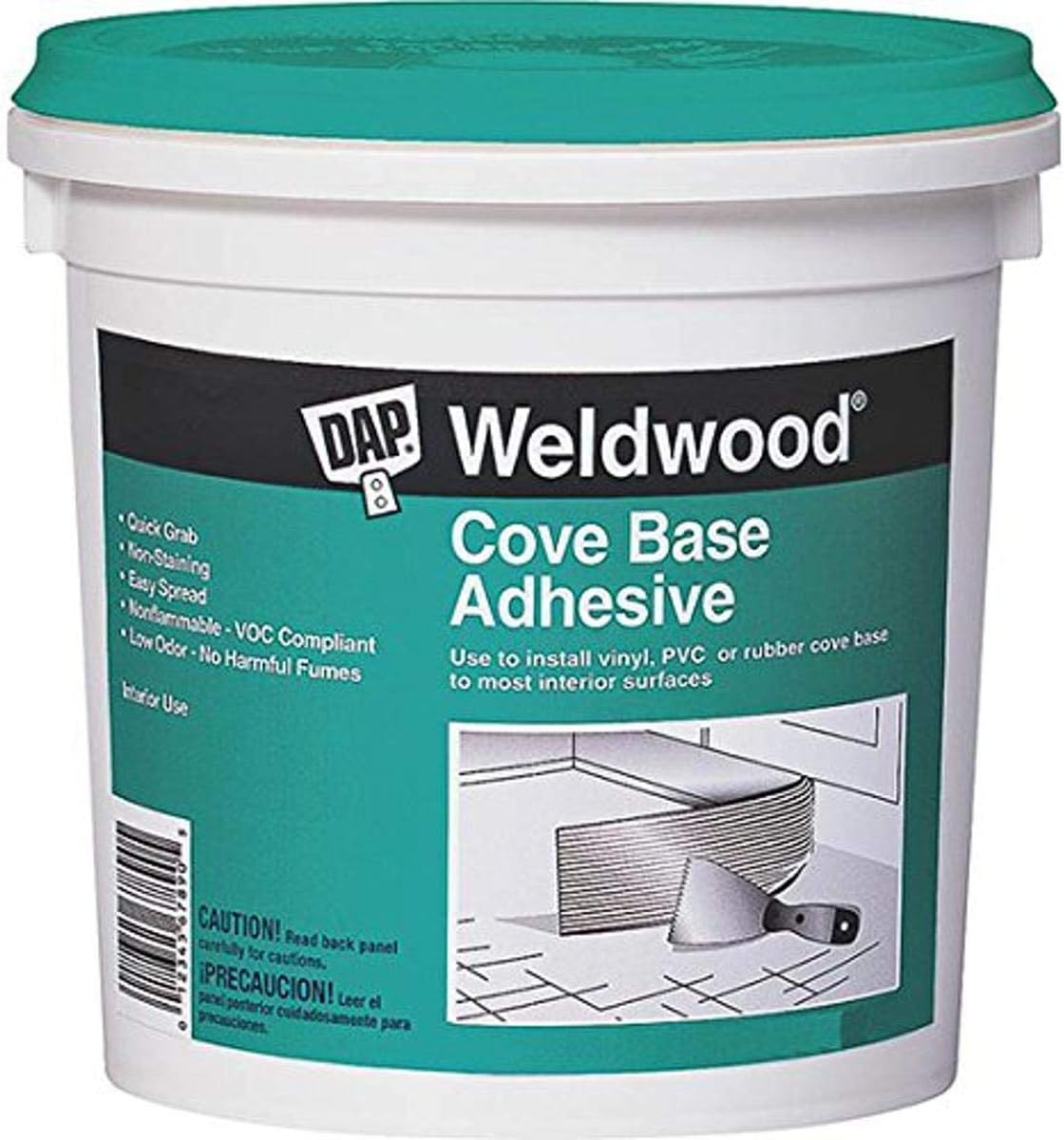 Weldwood Cove Base Adhesive, Quart, White (7079825053)