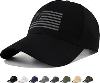 American Flag Baseball Hat - XL, XXL, 3XL Plus/Regular Size Mens Cotton Structured Patriotic Ball Cap