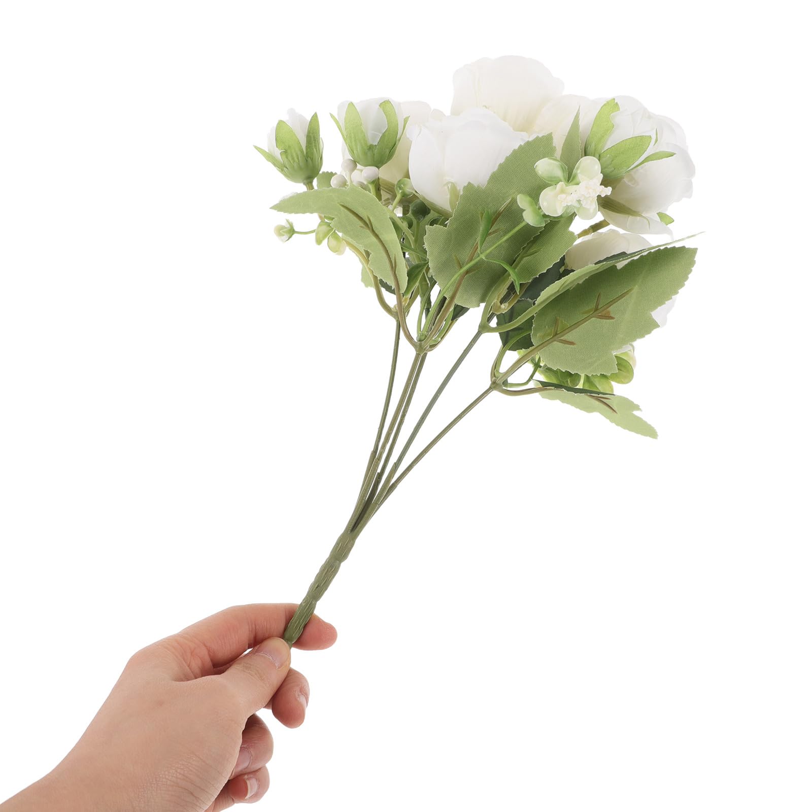 Alipis 10 Stück Künstliche Pfingstrosen aus Seide Weiß Vielseitige Deko für Hochzeitstisch und Fotoshooting Realistische Blumensträuße für Zuhause und Büro