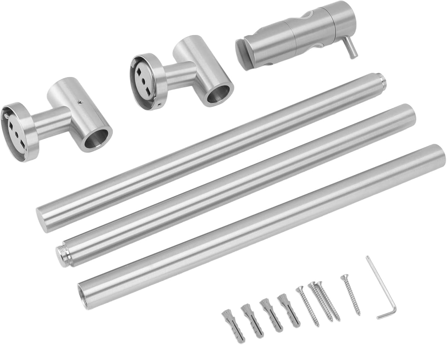 Amazon シャワースライドバー、ステンレススチールシャワースライダーライザーレールシャワーヘッドホルダー調節可能な壁取り付けハンド