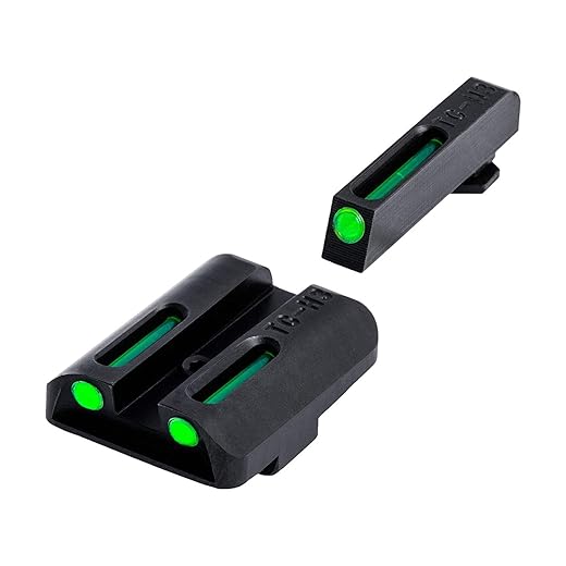 TRUGLO unisex adult Glock 20, 21, 25, 28, 29, 30 and more TFO Sights, Green Rear, One Size US