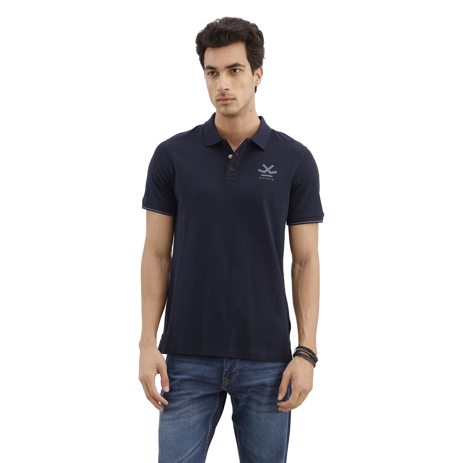 wrogn Men's 100% Cotton Polo T-Shirt | Solid | Slim Fit-picture-14