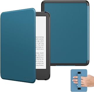 MoKo Case for 6" Kindle (11th Generation-2024/2022 Release), French Blue | Lightweight Shell Cover with Hand Strap, Auto Wake/Sleep