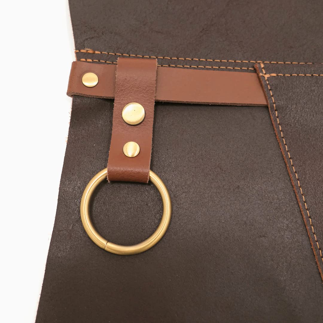 BonFeu Delantal de barbacoa – Cocinar al aire libre – Delantal de piel de lujo – Negro – Delantal de cocina – Delantal de barbacoa – Delantal de barbacoa – Delantal para hombre