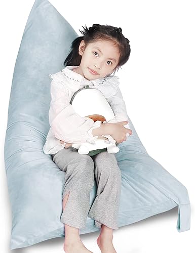 Miniatura 16 de LOLOMLO Funda para puf de almacenamiento de animales de peluche, terciopelo rosa, organizador de asiento para niños, adolescentes y adultos, sofá