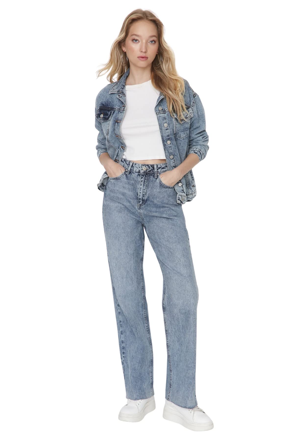Trendyol Jeans - Blue - Wide Leg