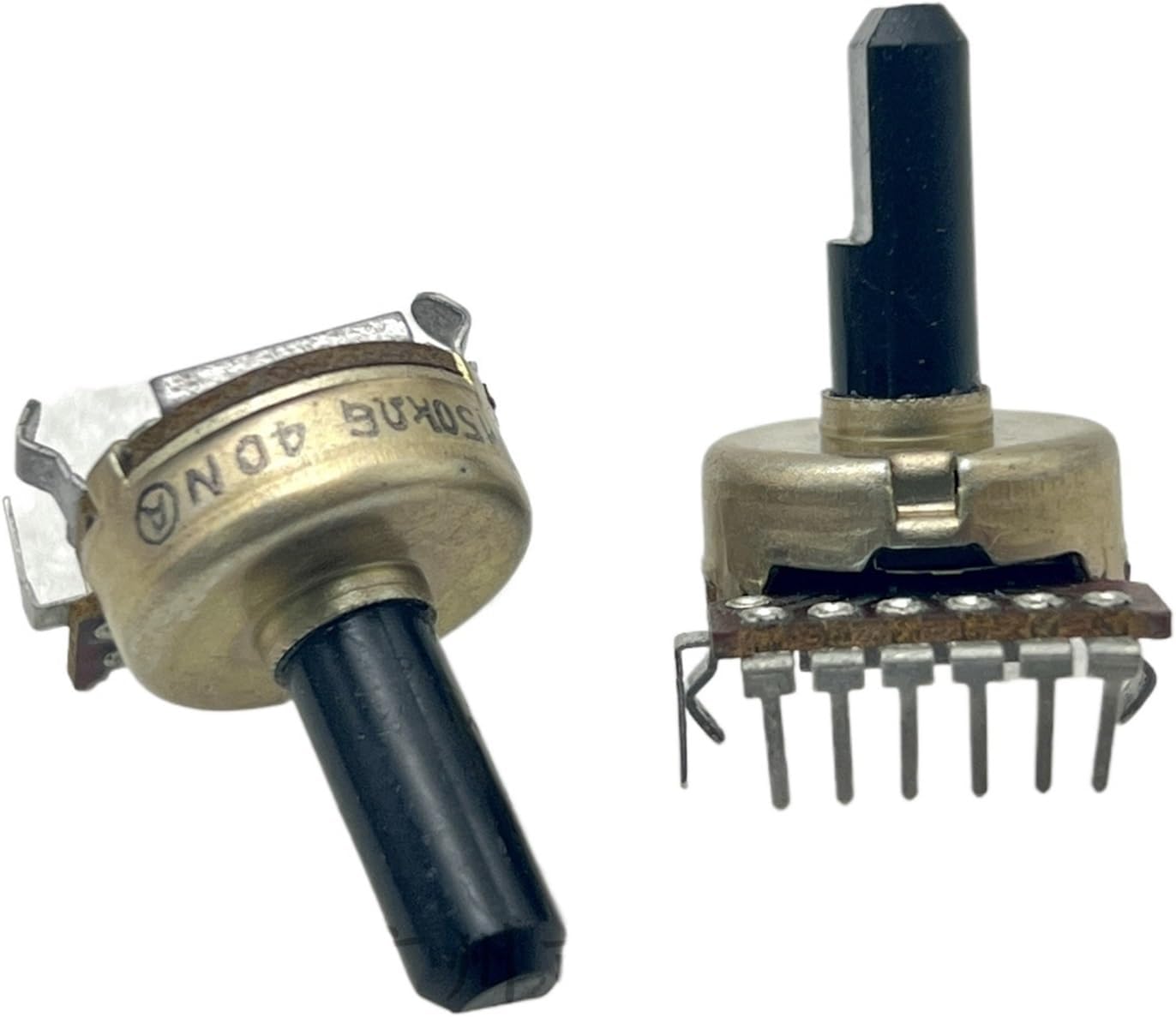 1 pcs 161 Type Duplex Potentiometer 50K Volume Potentiometer Shaft Length Wrapped with Thread Measures 15MM 7p