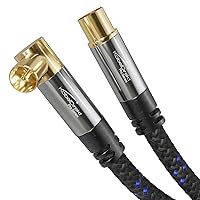 KabelDirekt – Cavo antenna TV 4K & cavo diritto/90° – 15 m – Cavo con connettore in