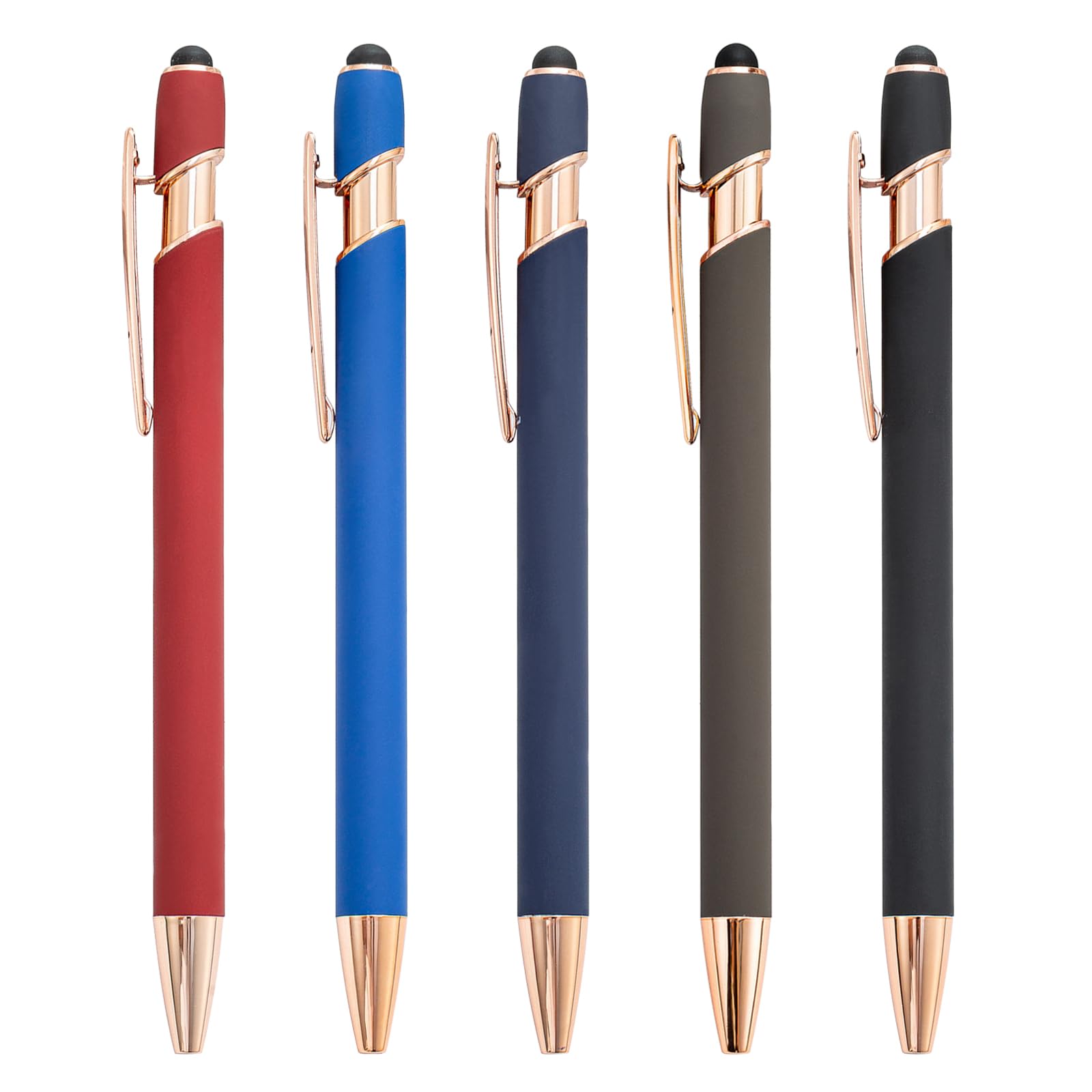 ENLACE Kugelschreiber Hochwertig Ergonomische Kugelschreiber,Rutschfeste Griffzone Schwarze Tinte Kugelschreiber,Kuli Metall Kugelschreiber Set für Büro Haushalt